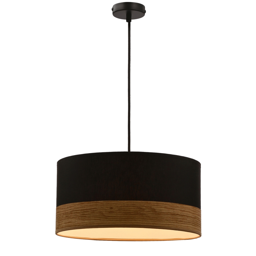 Hanglamp aan een koord PORTO 1xE27/60W/230V zwart/bruin