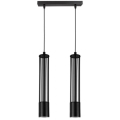 Hanglamp aan een koord PRESCOT 2xGU10/40W/230V zwart