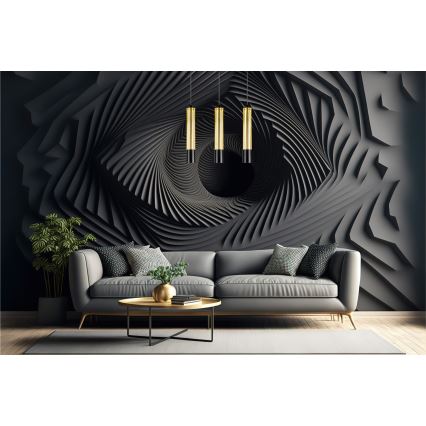 Hanglamp aan een koord PRESCOT 3xGU10/40W/230V goud