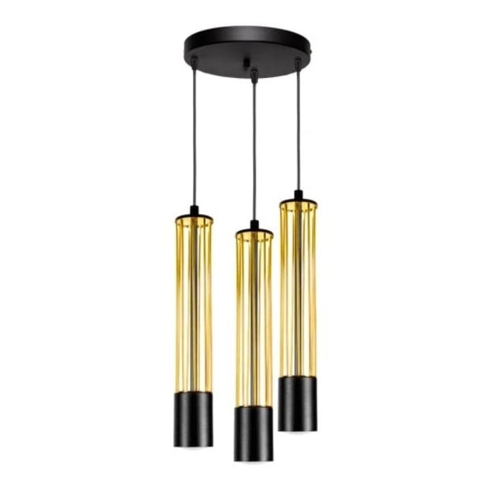 Hanglamp aan een koord PRESCOT 3xGU10/40W/230V goud