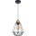Hanglamp aan een koord PRIMO 1xE27/60W/230V zwart/goud