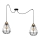 Hanglamp aan een koord PRIMO 2xE27/60W/230V spin zwart/goud