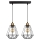 Hanglamp aan een koord PRIMO 2xE27/60W/230V zwart/goud