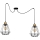Hanglamp aan een koord PRIMO 2xE27/60W/230V zwart/goud