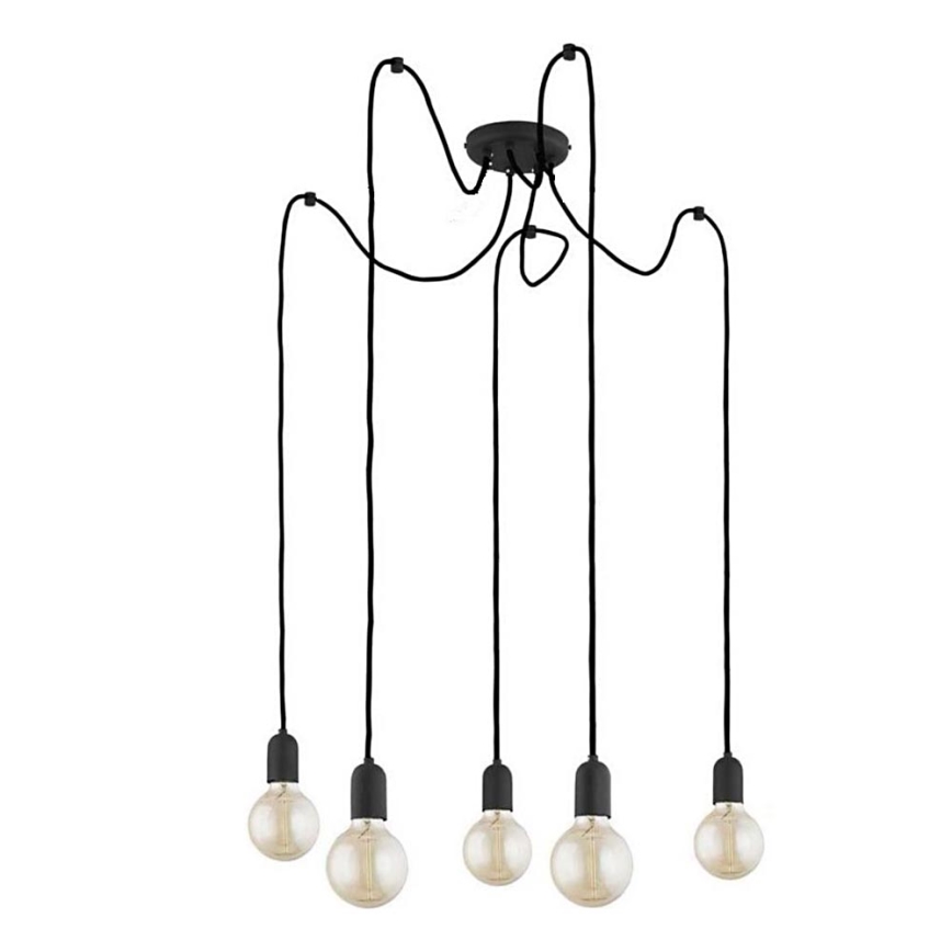 Hanglamp aan een koord QUALLE 5xE27/60W/230V spin