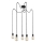 Hanglamp aan een koord QUALLE 5xE27/60W/230V spin