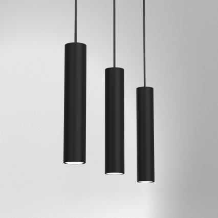 Hanglamp aan een koord RAITO 3xGU10/8W/230V zwart