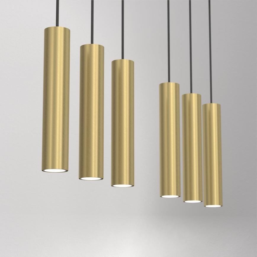 Hanglamp aan een koord RAITO 6xGU10/8W/230V messing