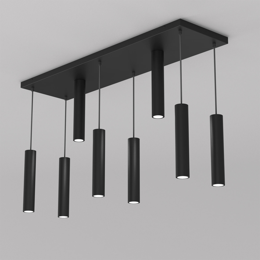 Hanglamp aan een koord RAITO 8xGU10/8W/230V zwart