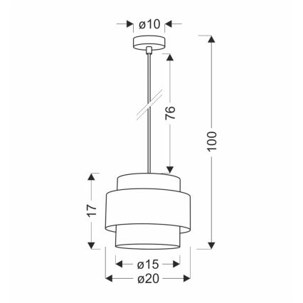 Hanglamp aan een koord RATTAN 1xE27/40W/230V wit/bruin