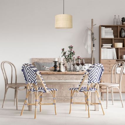 Hanglamp aan een koord RATTAN 1xE27/60W/230V diameter 25 cm rotan