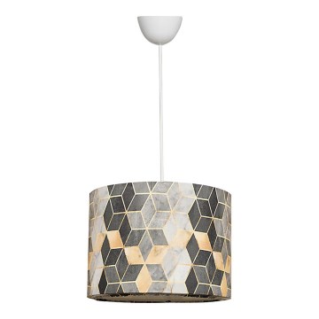 Hanglamp aan een koord RAYE 1xE27/60W/230V grijs/goud