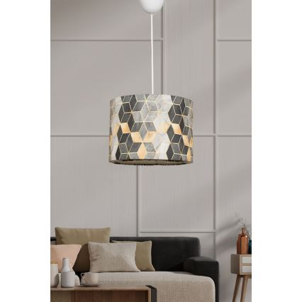 Hanglamp aan een koord RAYE 1xE27/60W/230V grijs/goud