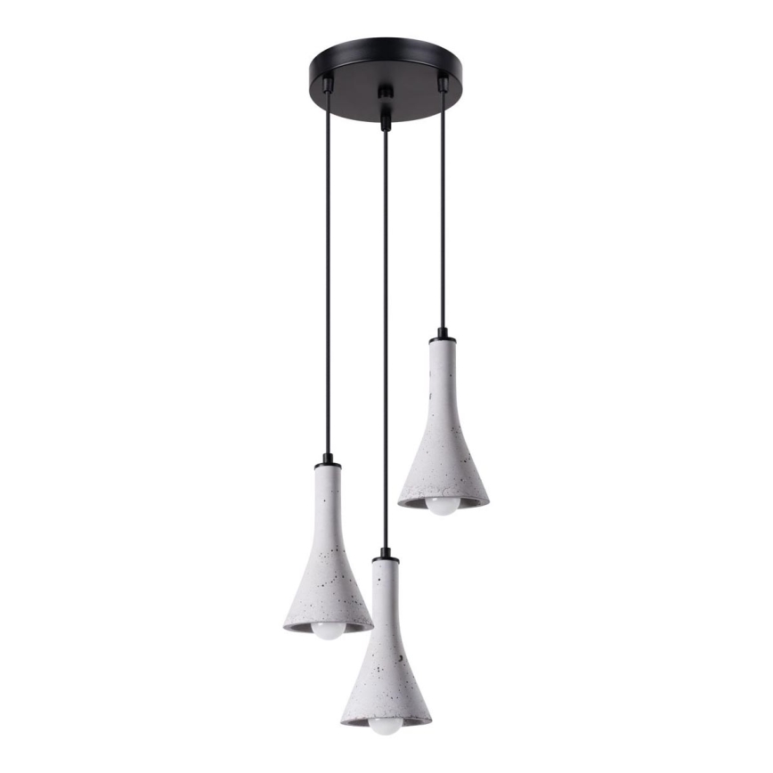 Hanglamp aan een koord REA 3xE14/12W/230V beton