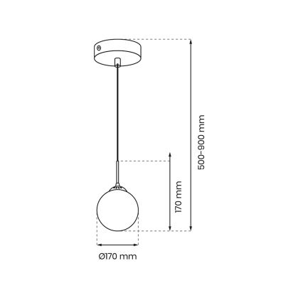 Hanglamp aan een koord REFLEX 1xE14/40W/230V d. 17 cm