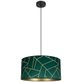 Hanglamp aan een koord RELLA 1xE27/60W/230V groen/goud