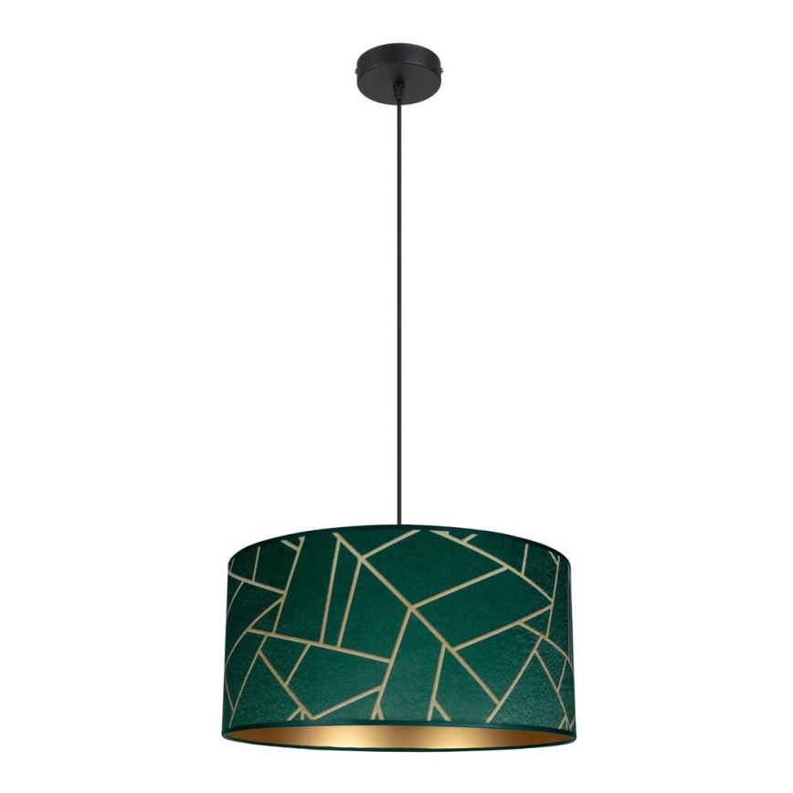 Hanglamp aan een koord RELLA 1xE27/60W/230V groen/goud