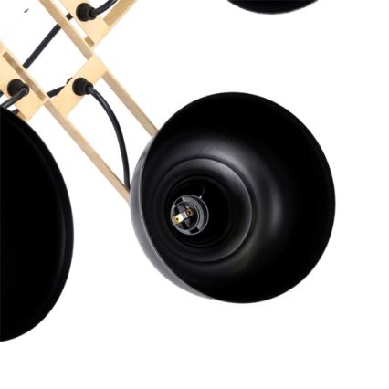 Hanglamp aan een koord RENO 4xE27/40W/230V zwart/bruin