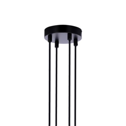 Hanglamp aan een koord RENO 4xE27/40W/230V zwart/bruin