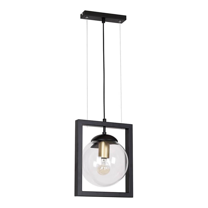 Hanglamp aan een koord REY 1xE27/7W/230V zwart