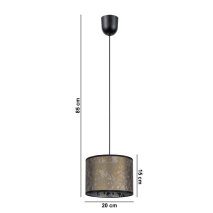 Hanglamp aan een koord REZO 1xE27/60W/230V goud