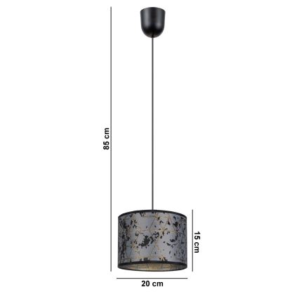 Hanglamp aan een koord REZO 1xE27/60W/230V grijs