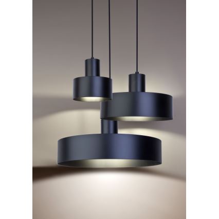 Hanglamp aan een koord RIF 1xE27/60W/230V d. 35 cm zwart