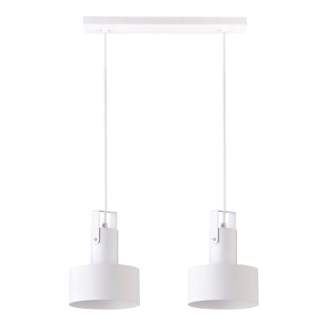 Hanglamp aan een koord RIF 2xE27/60W/230V wit