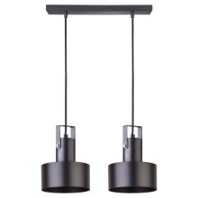 Hanglamp aan een koord RIF 2xE27/60W/230V zwart