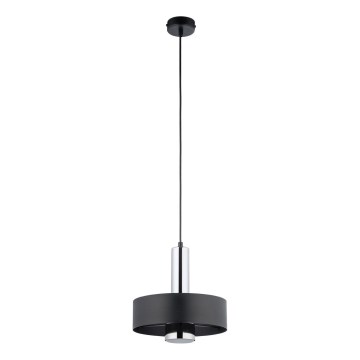 Hanglamp aan een koord RIF LUX 1xGX53/12W/230V diameter 25 cm zwart/glanzend chroom