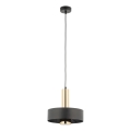 Hanglamp aan een koord RIF LUX 1xGX53/12W/230V diameter 25 cm zwart/goud
