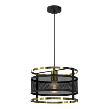 Hanglamp aan een koord RIM 1xE27/60W/230V zwart/goud