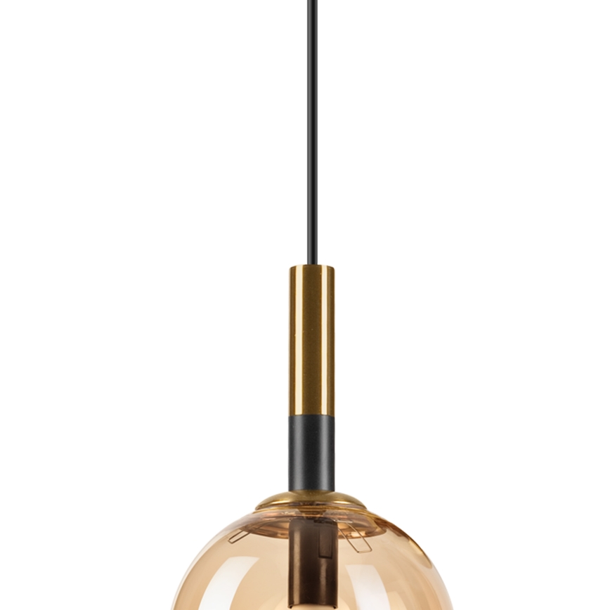 Hanglamp aan een koord ROLLO 1xE14/5W/230V goud/gerookt beige