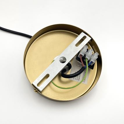 Hanglamp aan een koord ROLLO 1xE14/5W/230V goud/gerookt beige