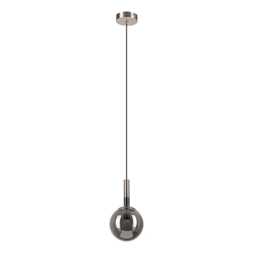 Hanglamp aan een koord ROLLO 1xE14/5W/230V mat chroom/gerookt