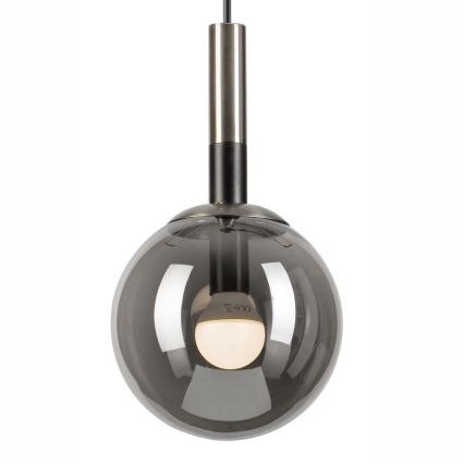 Hanglamp aan een koord ROLLO 1xE14/5W/230V mat chroom/gerookt
