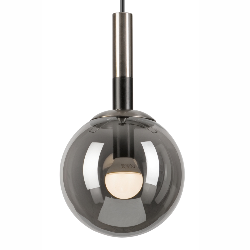 Hanglamp aan een koord ROLLO 1xE14/5W/230V mat chroom/gerookt