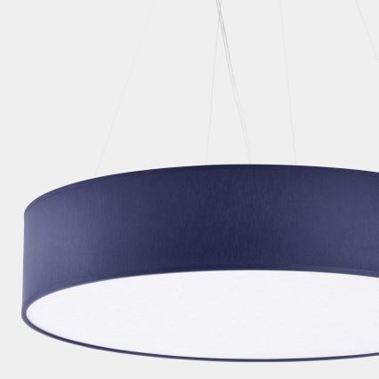 Hanglamp aan een koord RONDO 4xE27/15W/230V blauw