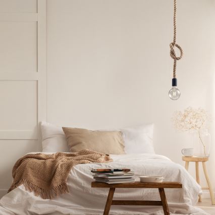 Hanglamp aan een koord ROPE 1xE27/12W/230V