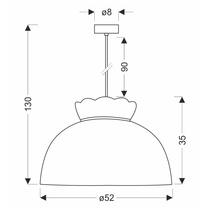 Hanglamp aan een koord ROSSINI 1xE27/40W/230V