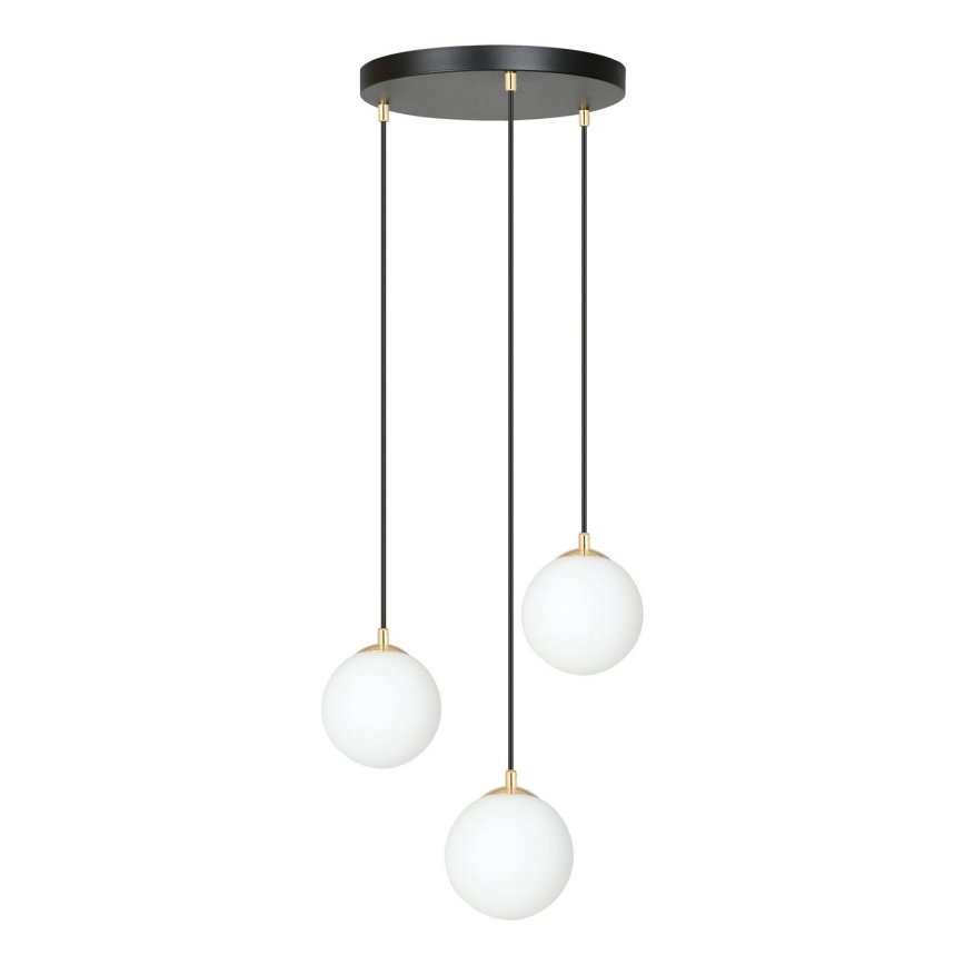 Hanglamp aan een koord ROYAL 3xE14/10W/230V diameter 30 cm zwart