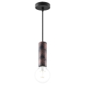 Hanglamp aan een koord SAGA 1xE27/40W/230V zwart/brons