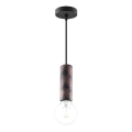 Hanglamp aan een koord SAGA 1xE27/40W/230V zwart/brons