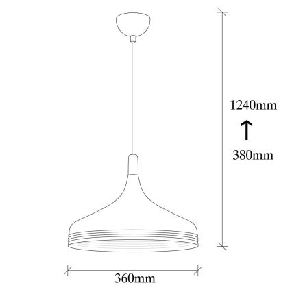 Hanglamp aan een koord SAGLAM 1xE27/40W/230V wit