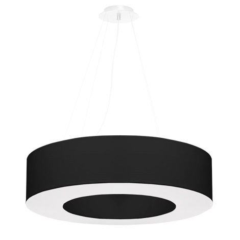 Hanglamp aan een koord SATURNO 6x E27 / 60W / 230V d. 70 cm zwart