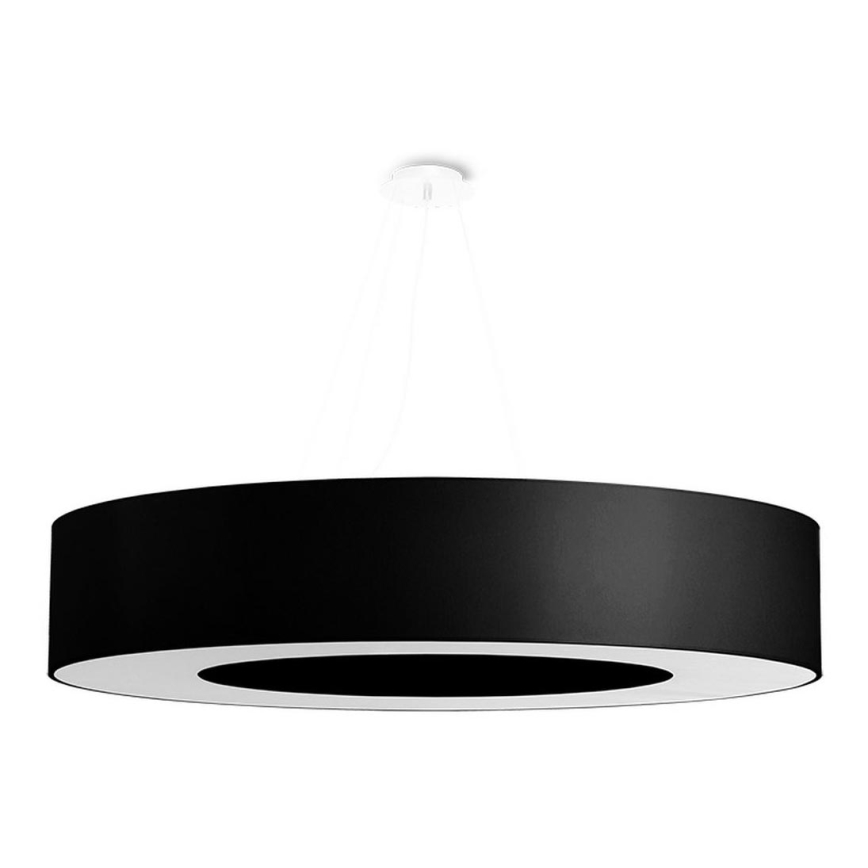 Hanglamp aan een koord SATURNO 8x E27 / 60W / 230V d. 90 cm zwart