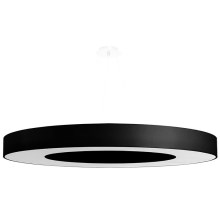 Hanglamp aan een koord SATURNO SLIM 8x E27 / 60W / 230V d. 90 cm zwart