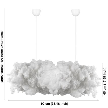 Hanglamp aan een koord SERENE 1xE27/40W/230V wit