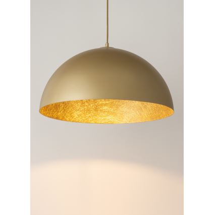 Hanglamp aan een koord SFERA 1xE27/60W/230V diameter 35 cm gouden