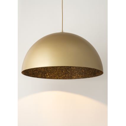 Hanglamp aan een koord SFERA 1xE27/60W/230V diameter 35 cm gouden/zwart